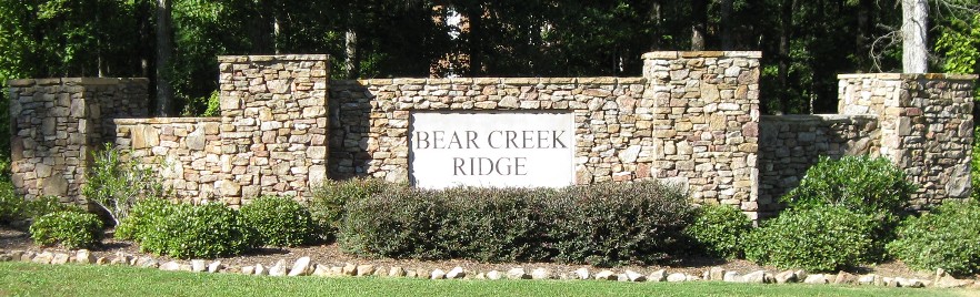 Bear Creek Ridge Subdivision Chelsea
                          Area