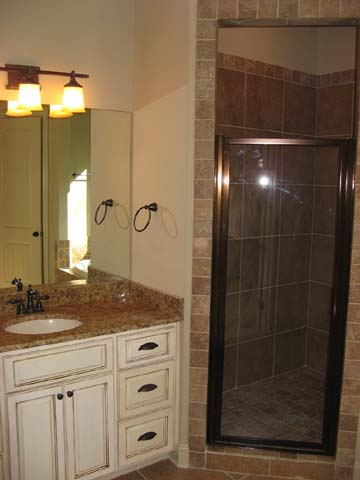 Master Bath Granite Counter Tops and Tile Shower