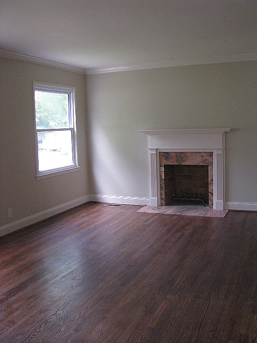 Living Room With Fireplace and Hardwood
                            Floors!