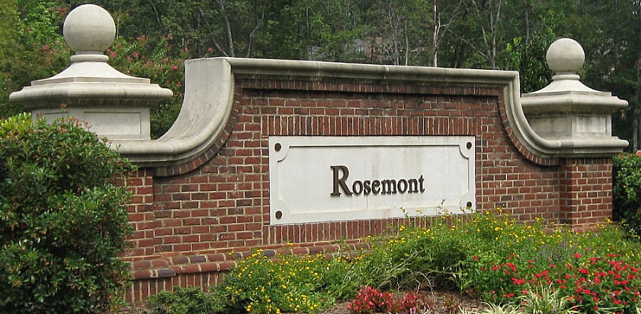 Rosemont Subdivision Rocky Ridge Road Vestavia
                Hills Alabama 35243