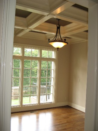 Coffered Ceiling in Study